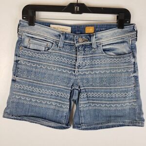Anthropologie Pilcro & The Letterpress Stet Fit Shorts Embroidered Women's 29x6